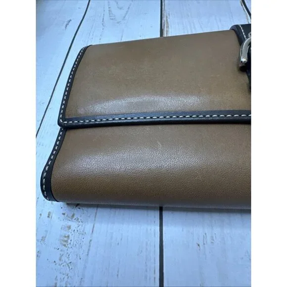 Vintage Coach Soho Trifold Brown Leather Wallet, Removable Checkbook 8x5” VGUC - Picture 4 of 12